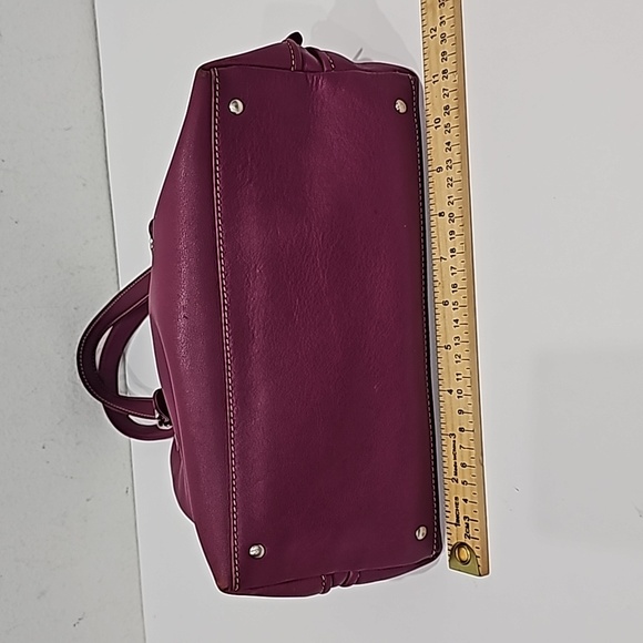 Cole Haan leather purple pink Satchel/shoulder handbag bag multiple compartments - Picture 5 of 16